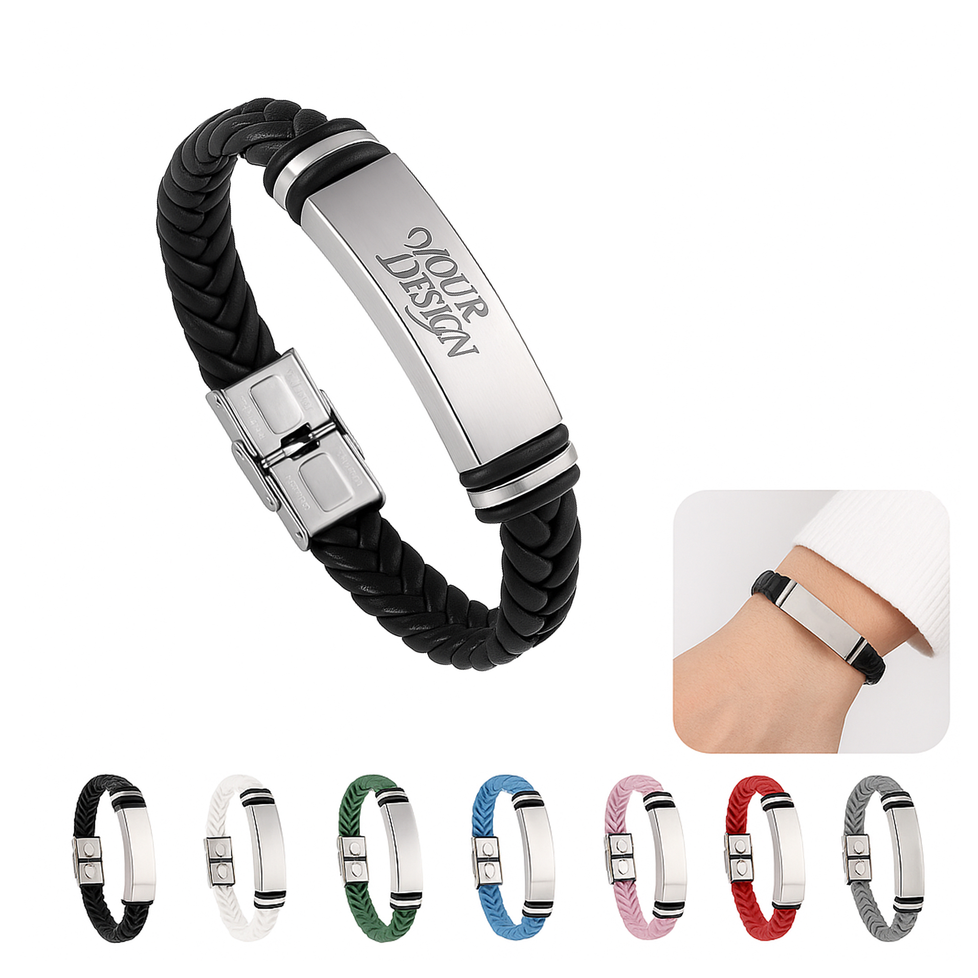Magnetic Clasp Leather Bracelet 2