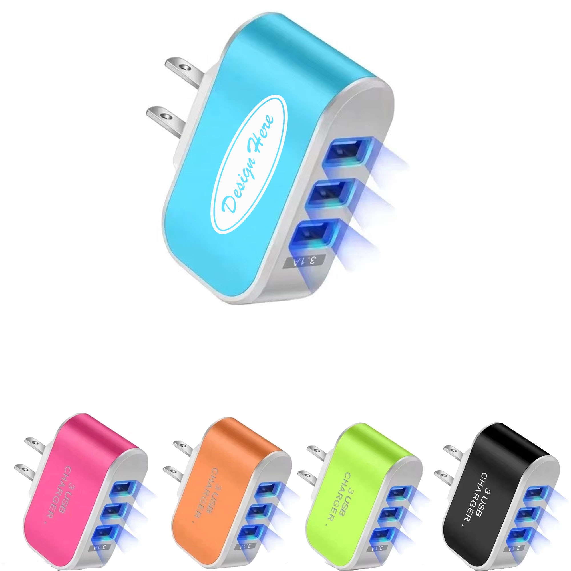 Versatile USB Charger for Phones & Tablets Compact Design 3