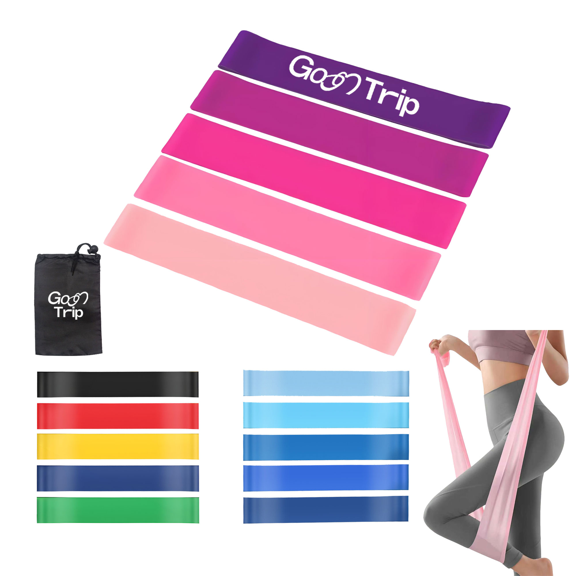 Yoga Rally Ring Pink Gradient Elastic Band 4