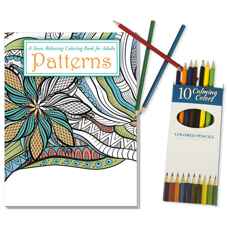 Adult Coloring Book Sets - 24 Pages Colored Pencils Included 3