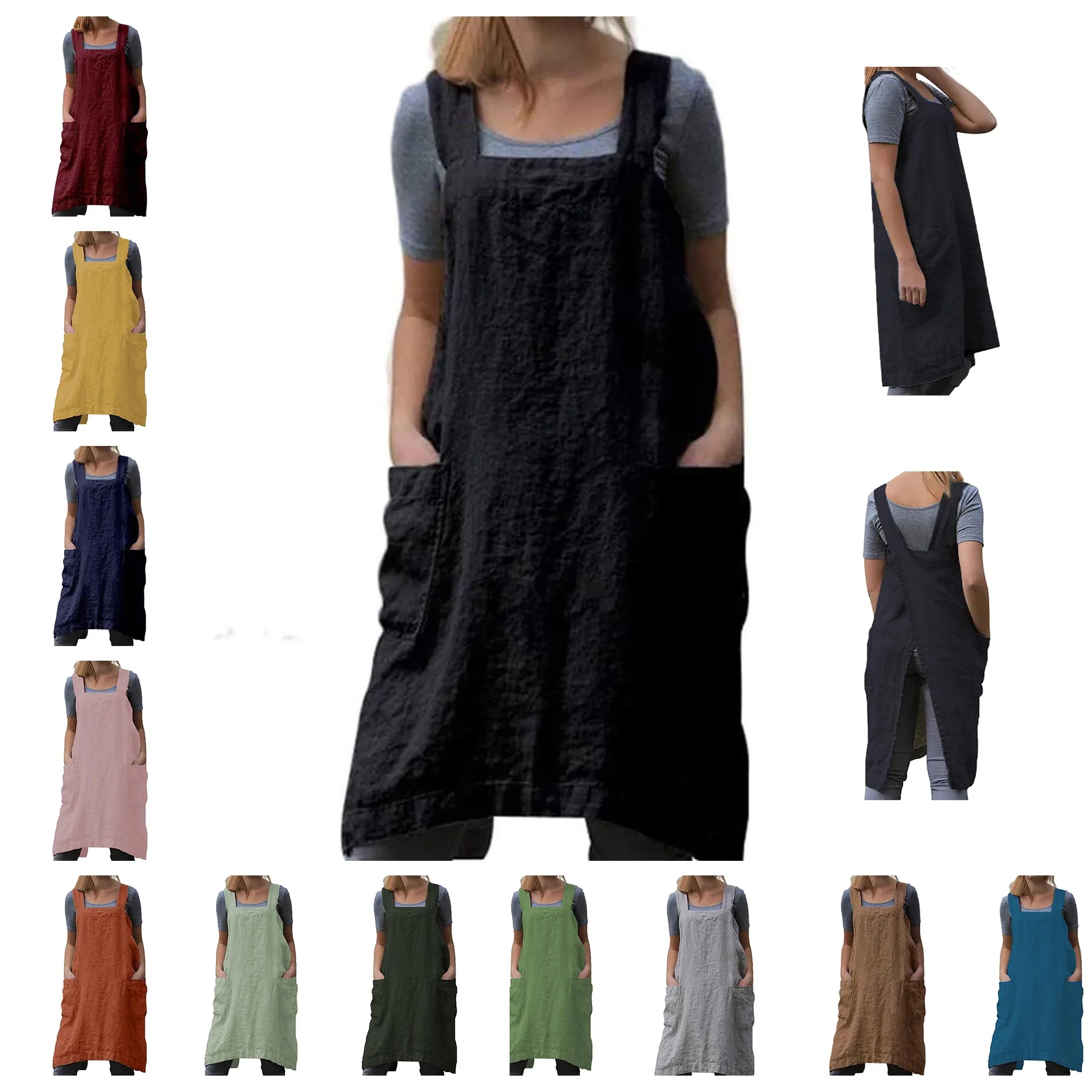 Cotton Linen Apron 29