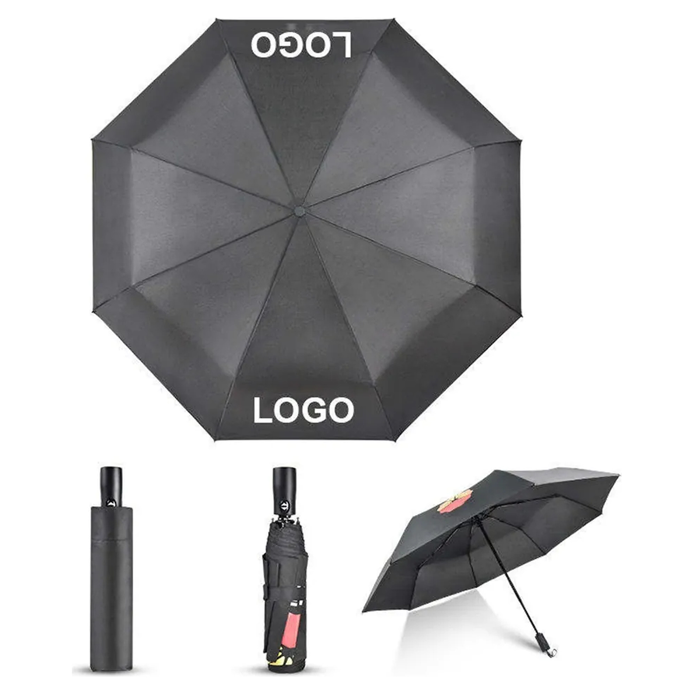 Folding Umbrella with Auto Open - Solid