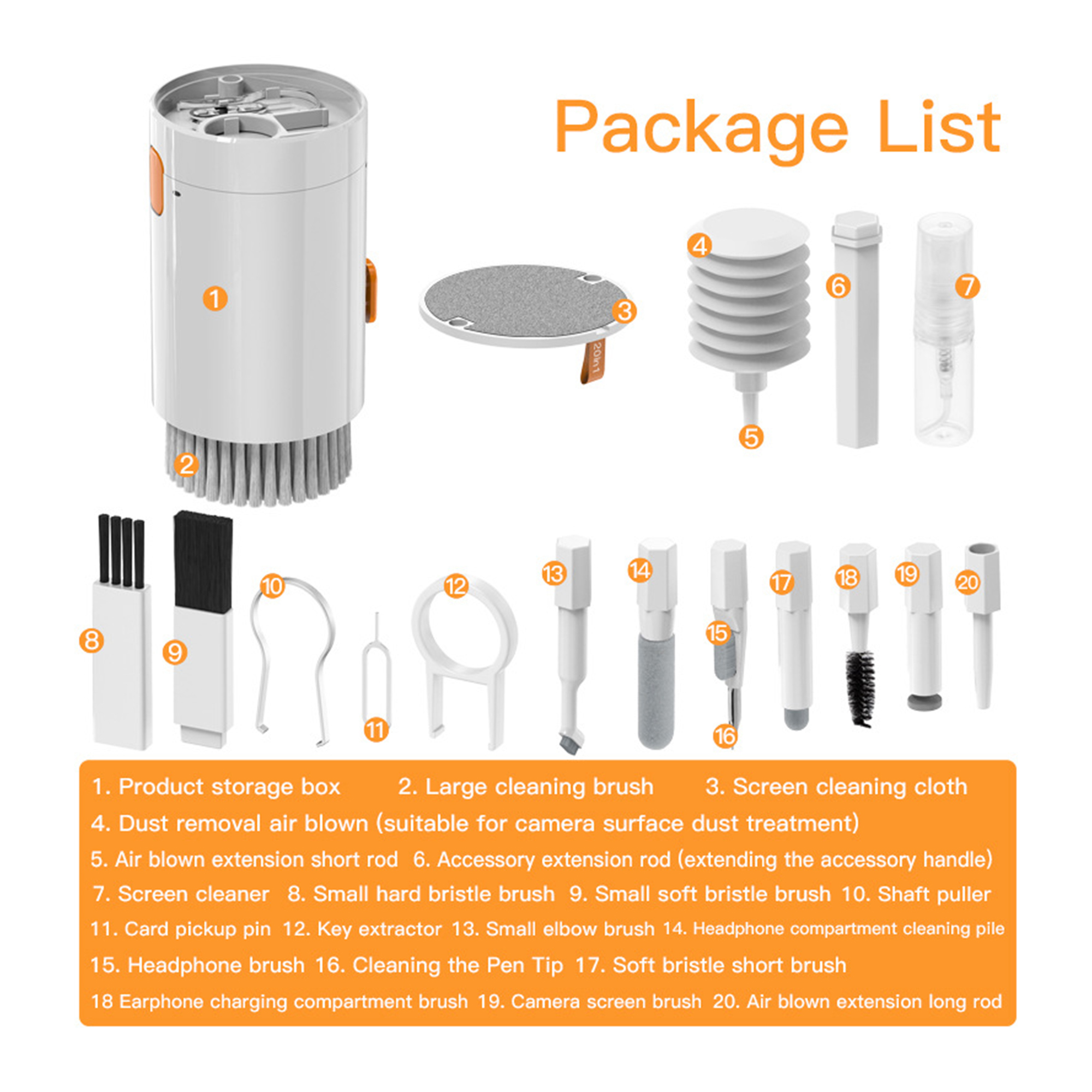 Compact Multifunctional Electronics Cleaning Kit 6