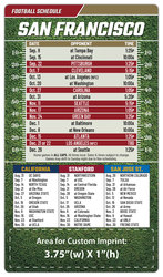 Magnet Football Sport Schedules - 4x7 Round Corners