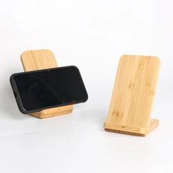 Bamboo Wireless Charging Stand Withe Phone Holder