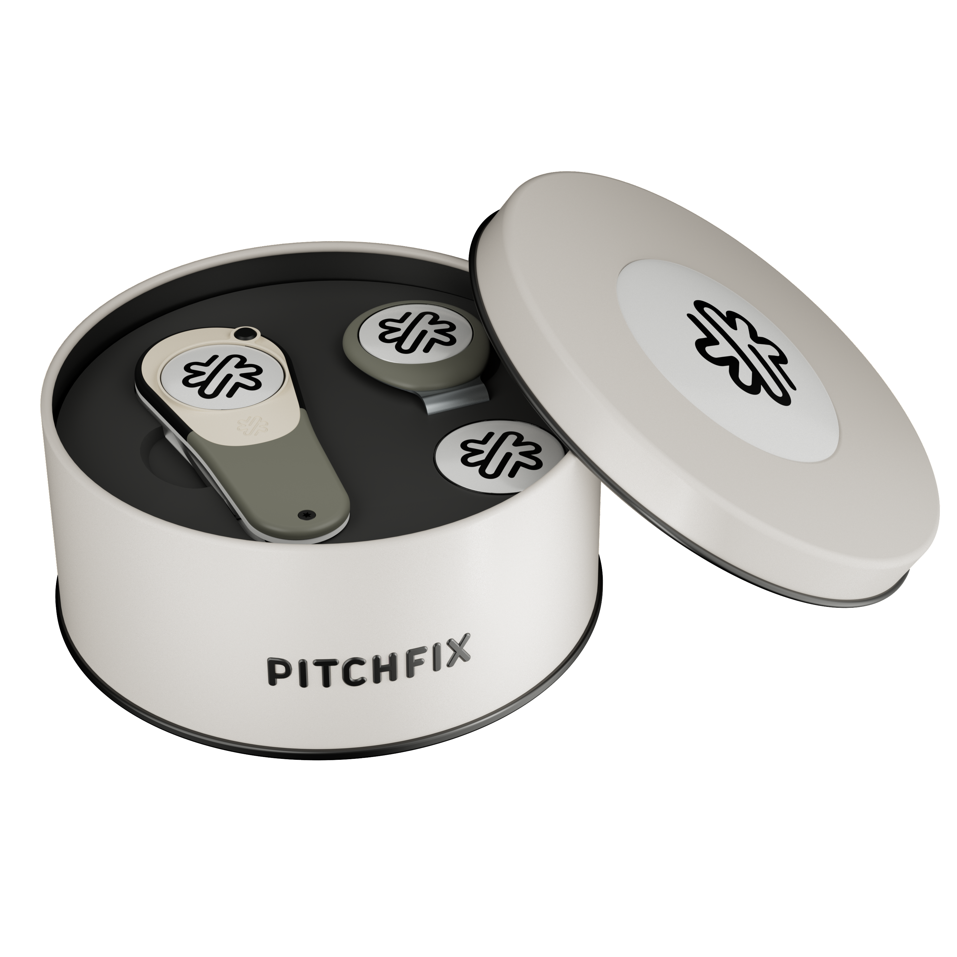 Pitchfix Icon Golf Divot Tool in Round Tin 15