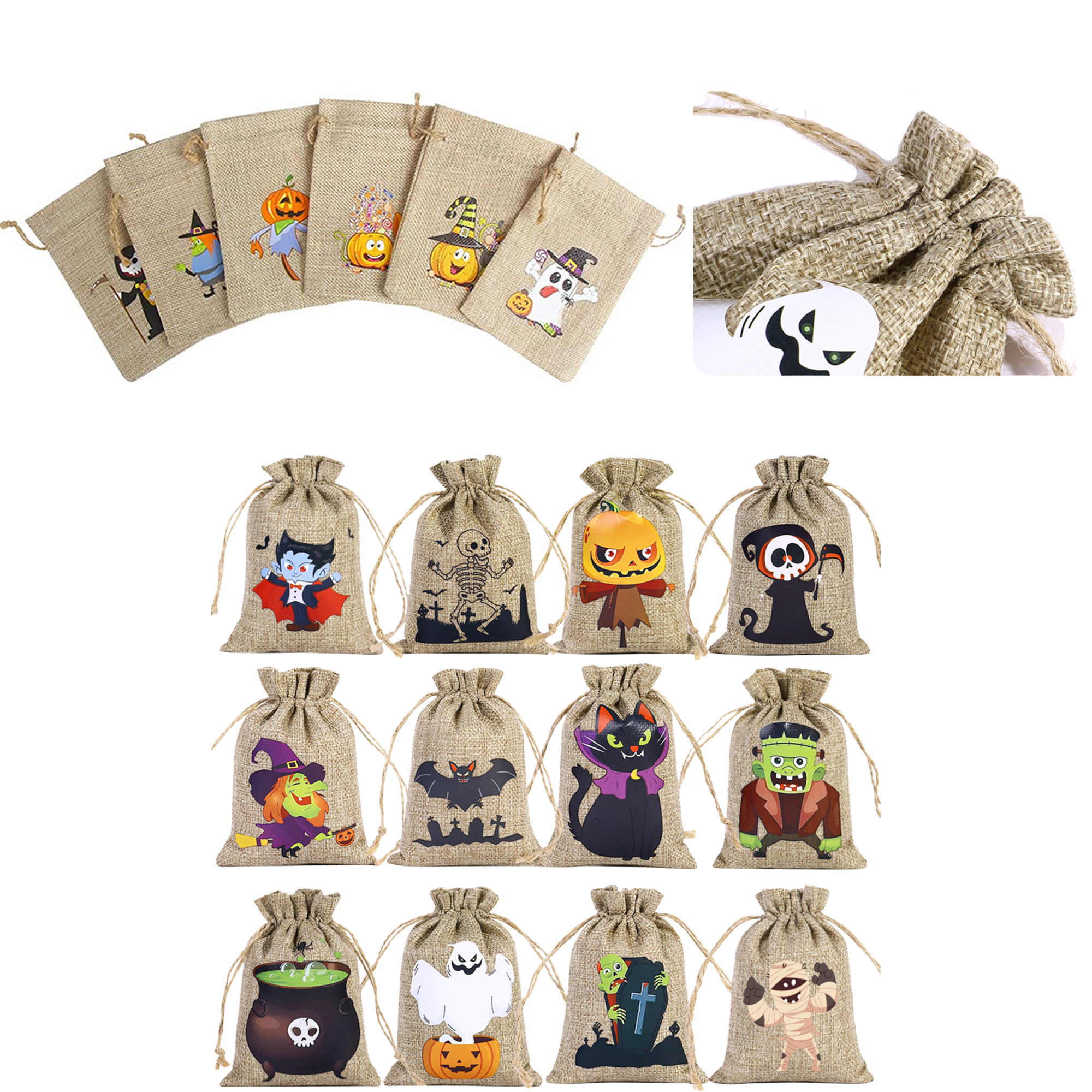 Jewelry Gift Bag with Drawstring in Linen