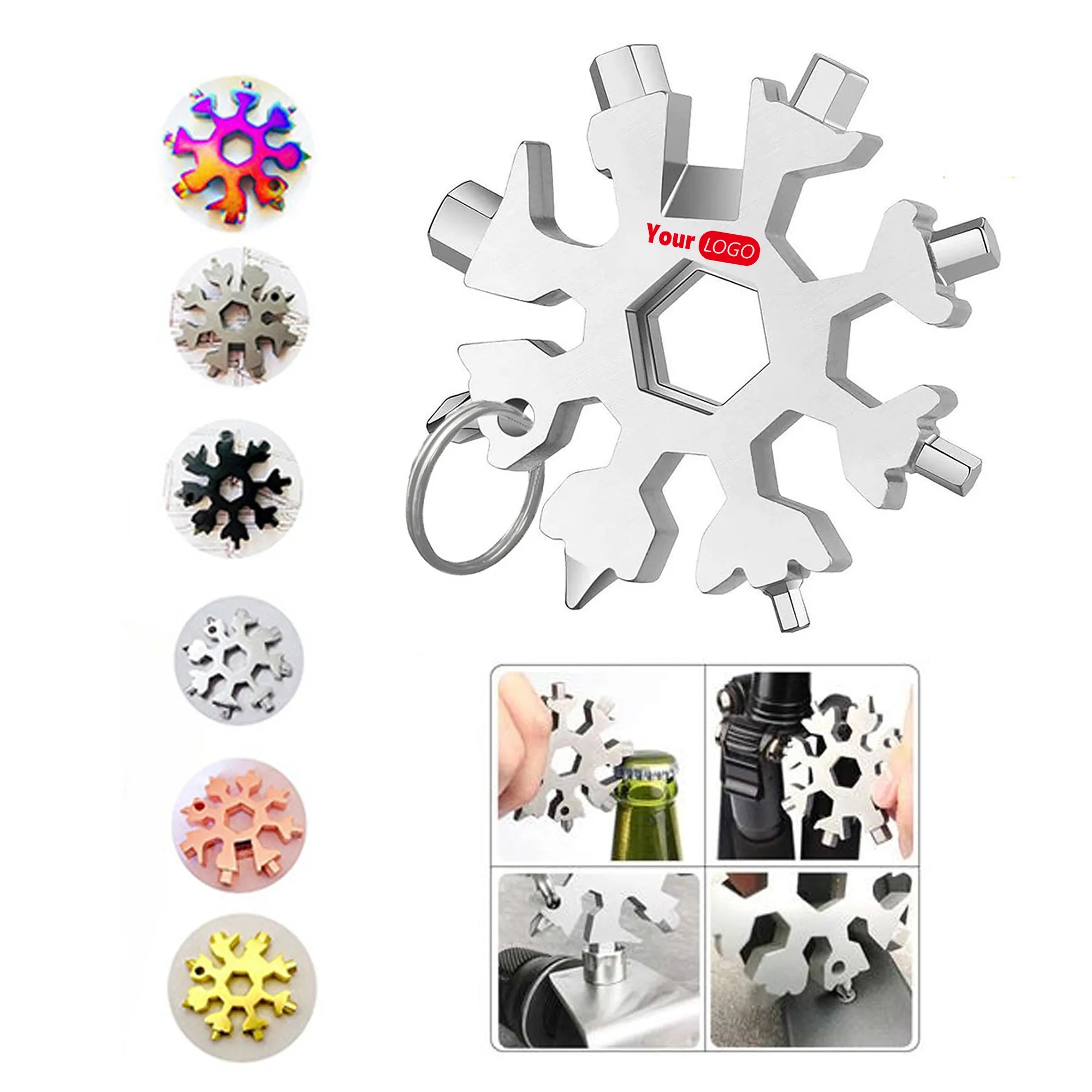 18-in-1 Snowflake Multi-Tool Screwdriver Keychain MOQ 10 4