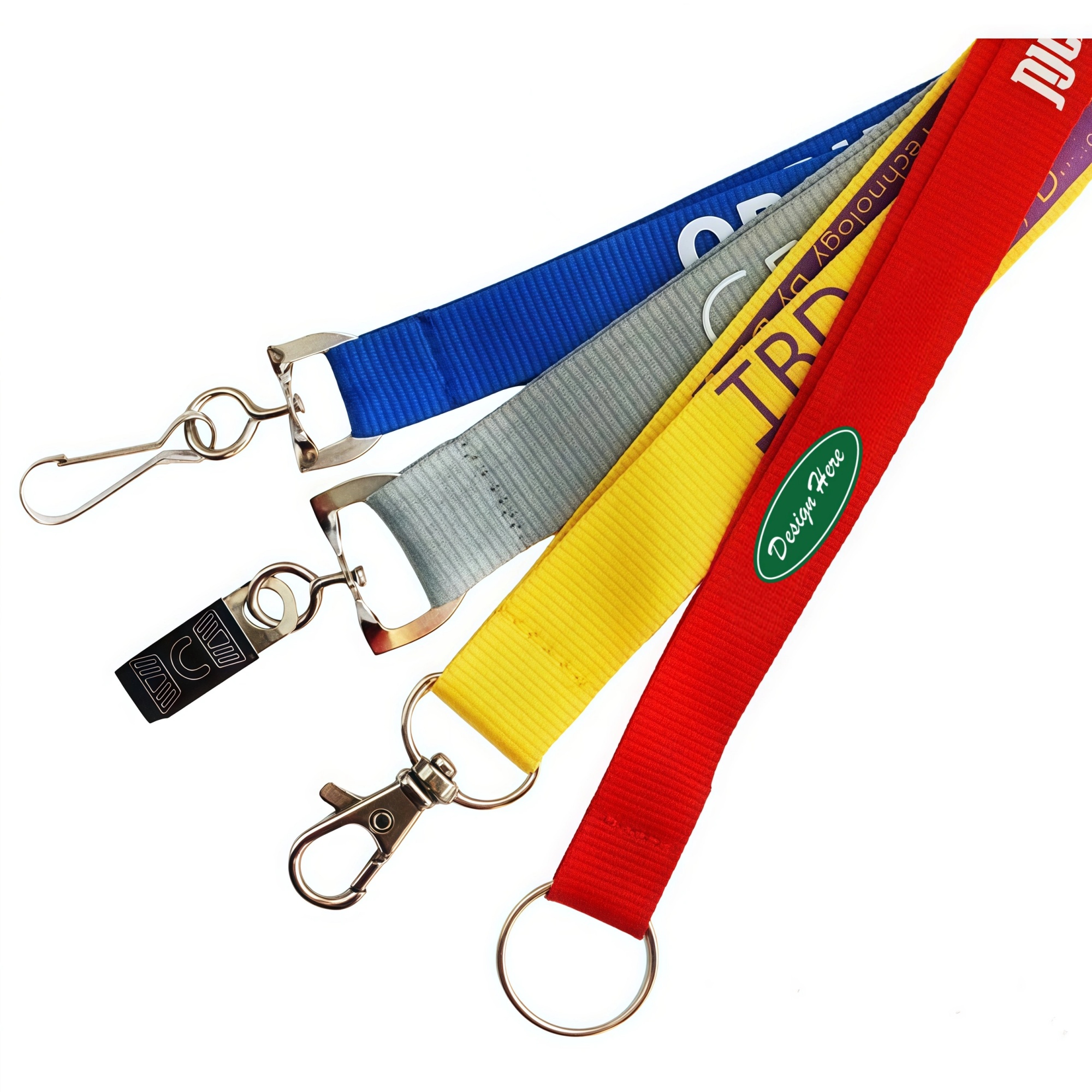 1/2" Polyester Lanyard With Custom Clip