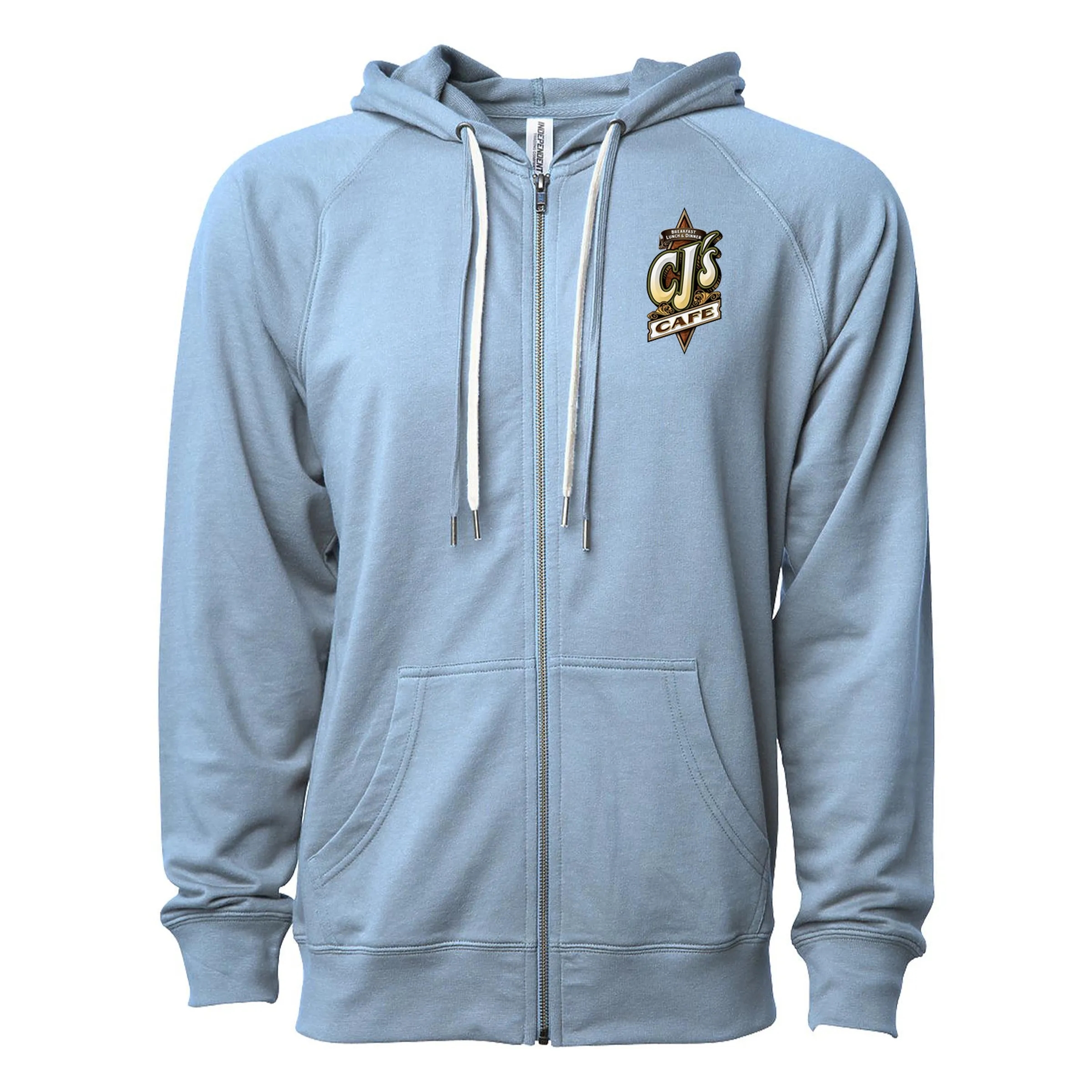 Unisex Lightweight Loopback Terry Zip Hood 3