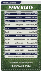 Magnet Football Sport Schedules - 4x7 Round Corners - PSU