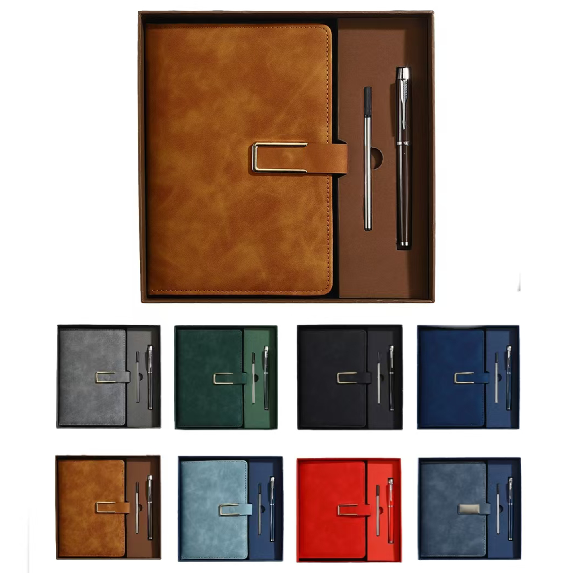 Custom Logo Leather Notebook Gift Set 2