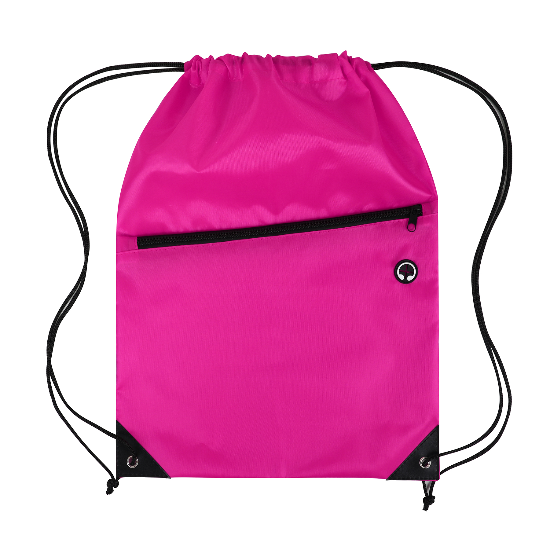 Drawstring Backpack with Front Zipper Pocket 58