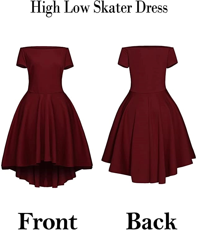 slim fit dress slacks Anziel Mini Skater Dress Floral Embroidery main image 1
