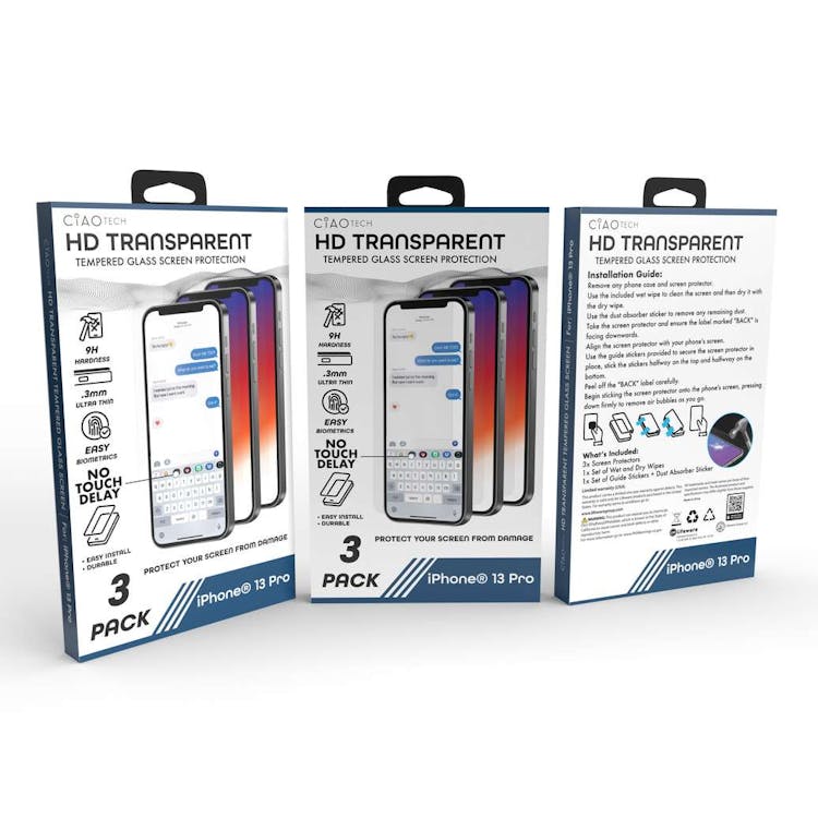 Iphone 13 Pro Glass Transparent Screen Protector 3pk 3