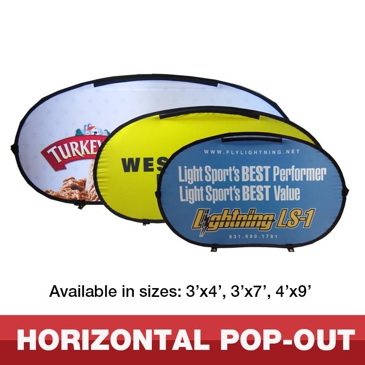 Pop Out Banner Horizontal 2 Sided 3x4 Hp3x4