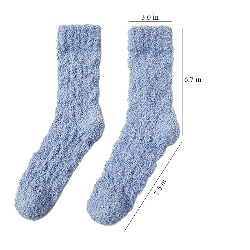 Coral Fleece Winter Sleeping Socks 12
