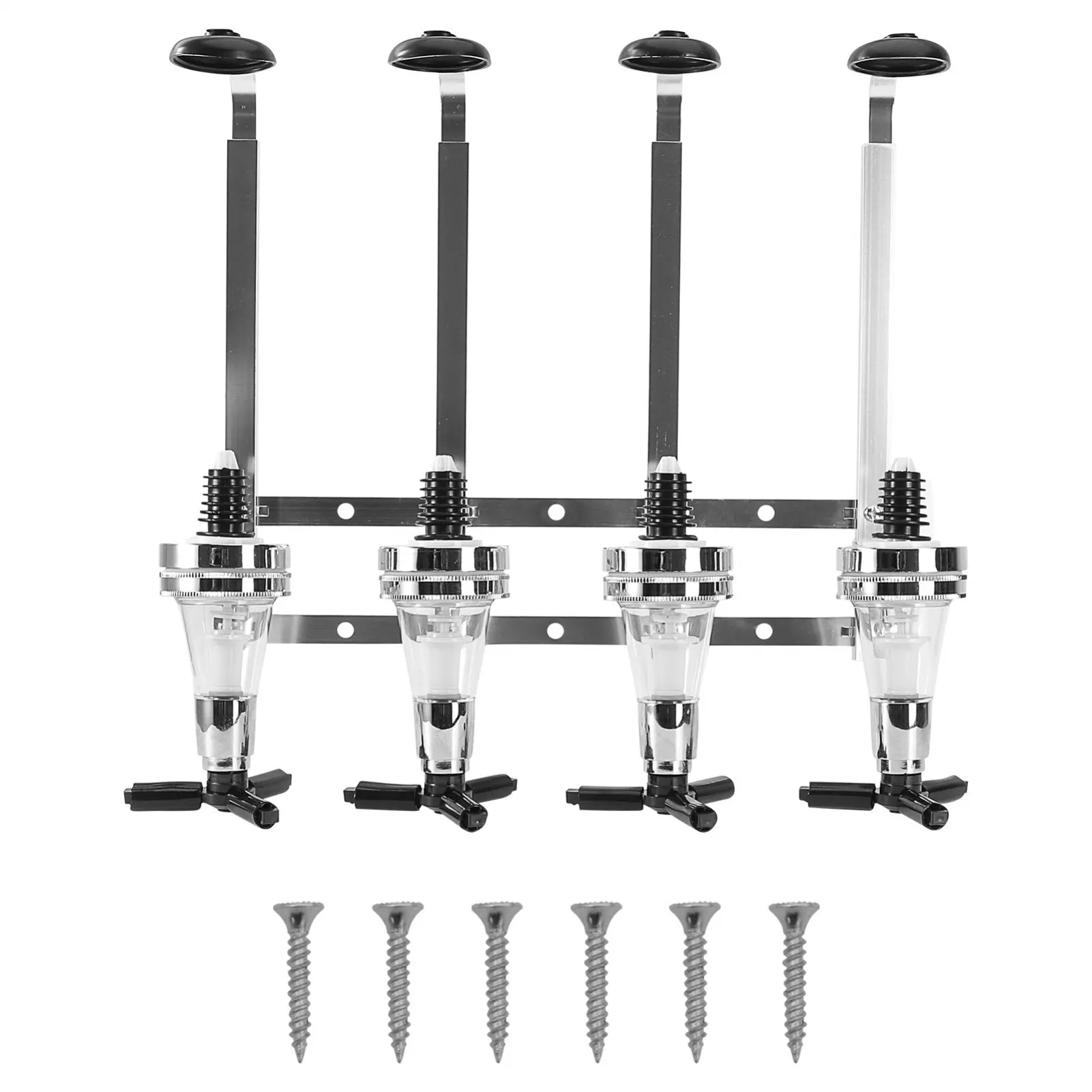 Wall Mounted Liquor Dispenser Aluminum Bracket 1-4 Bottles 12