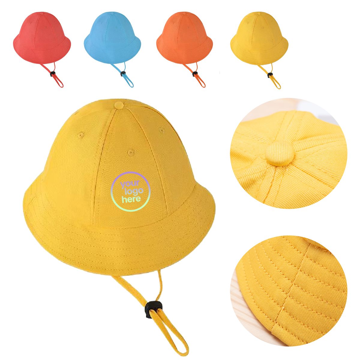 MOQ:10pcs Custom Kids' Fisherman Hat