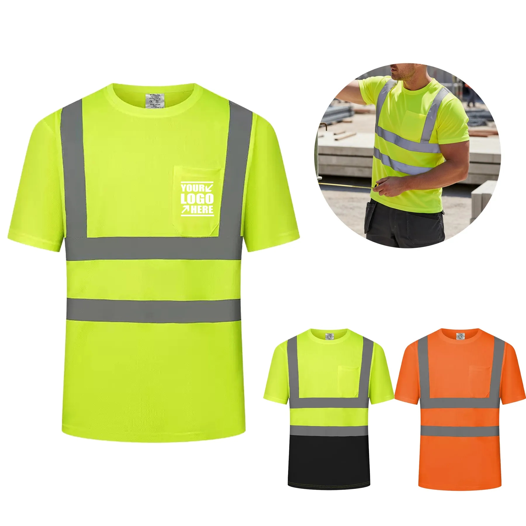 Safety T Shirts with Pocket