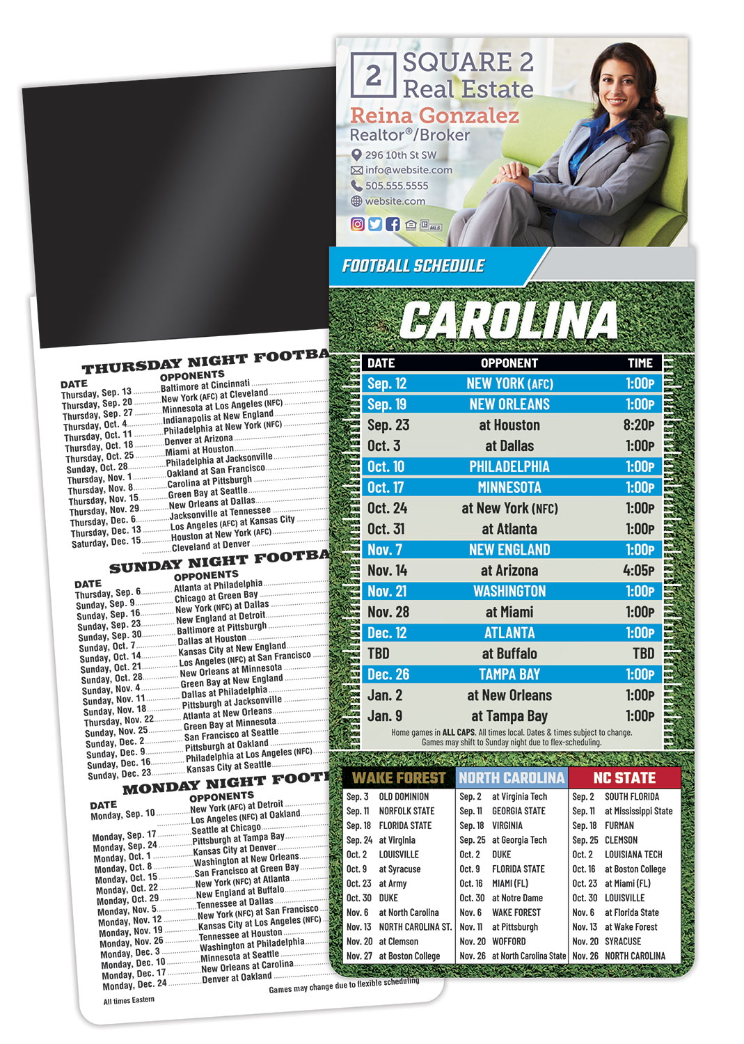 Magna-Card Business Card Magnet Football Schedules (3.5x9)