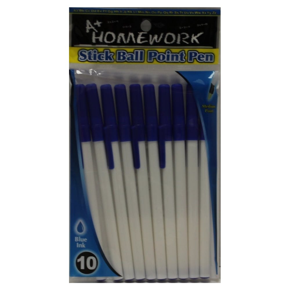 Ballpoint Pens - 10 Count Blue Medium 2