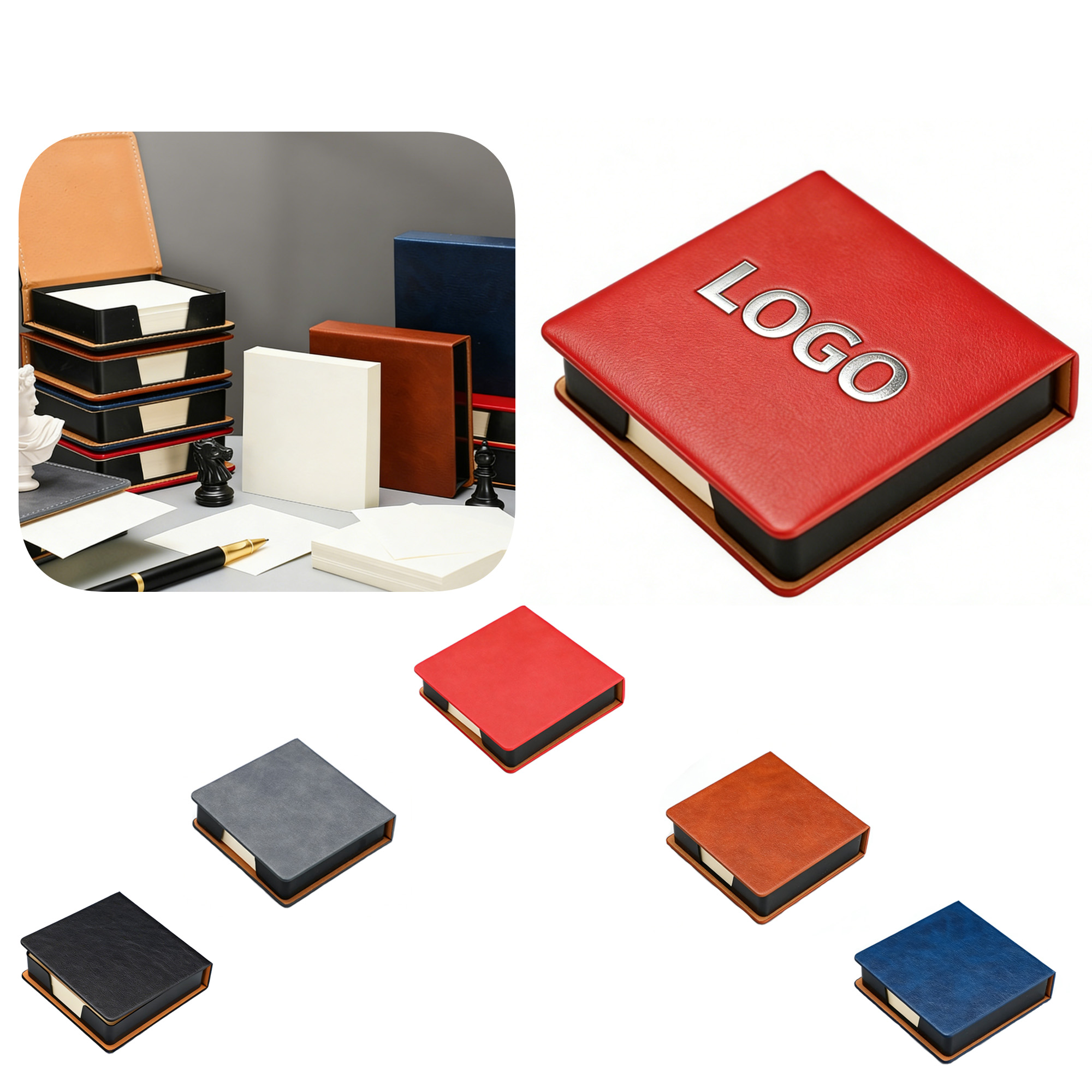 PU Leather Memo Holder with Custom Logo