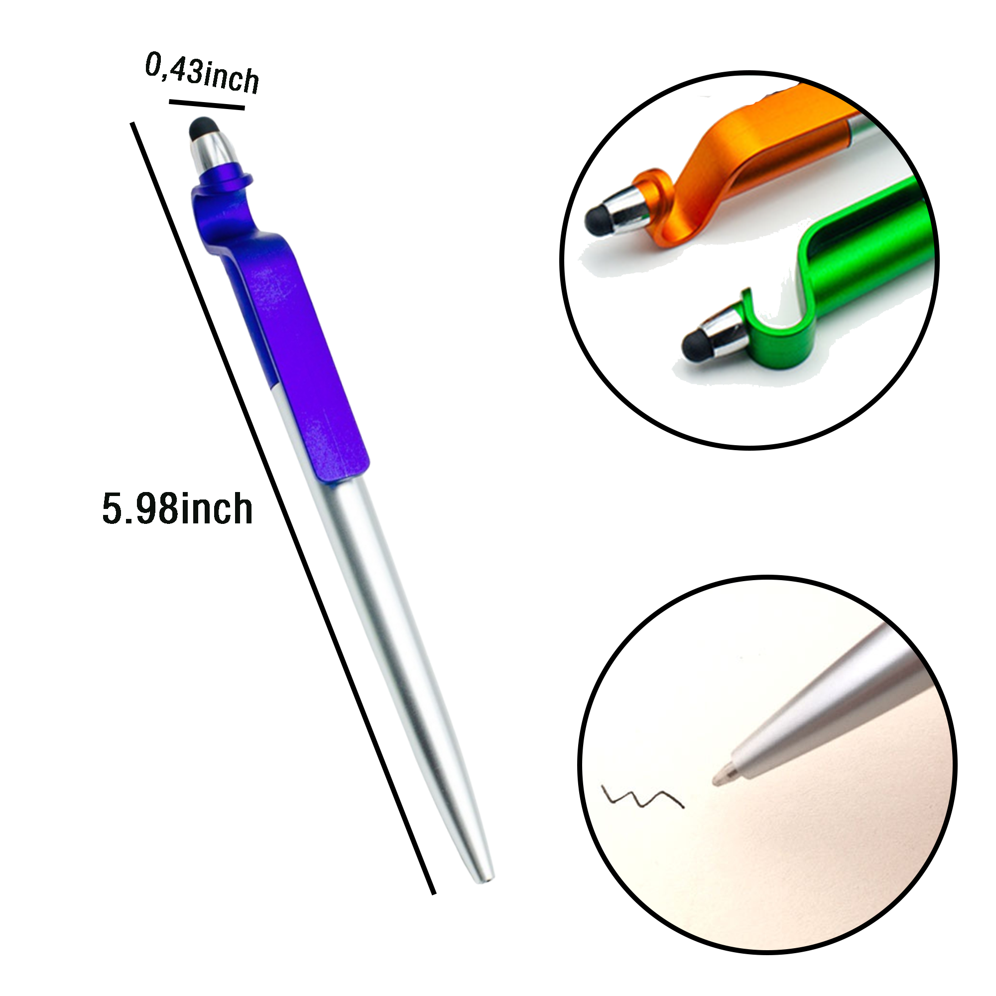 MOQ 20 PCS Ballpoint Pen With Stylus 5