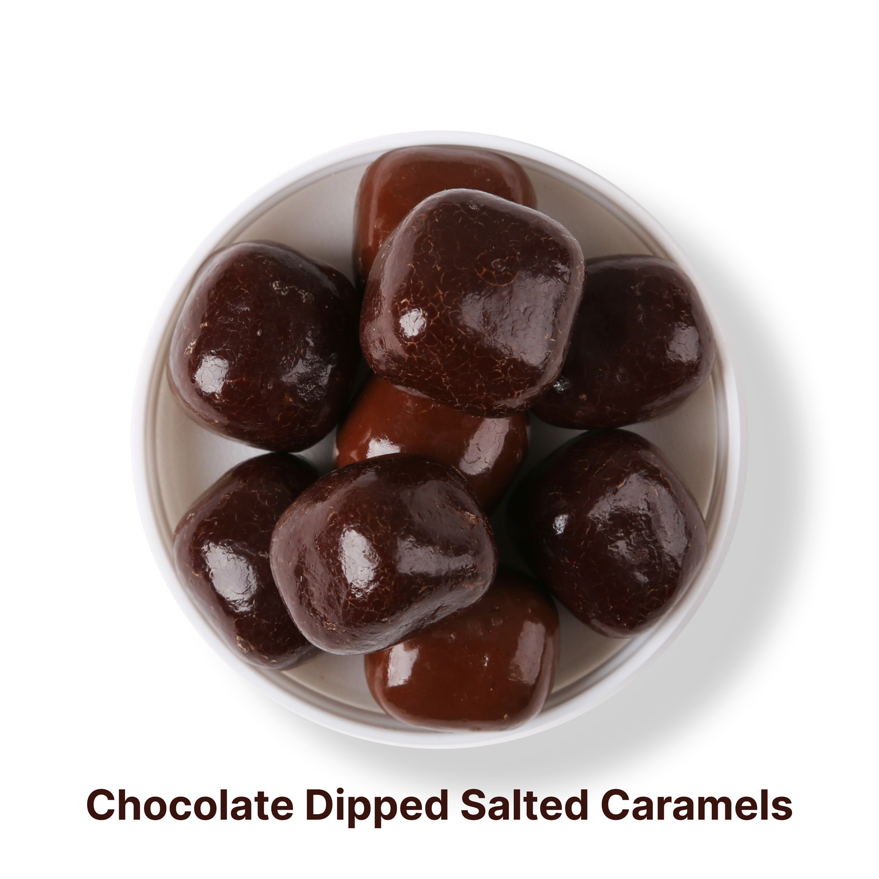 Chocolate Dipped Salted Caramels : Small Jar 10
