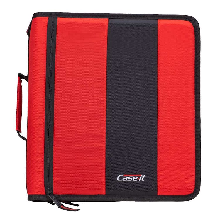 Case-It Classic Zipper Binders - Red 2" 3