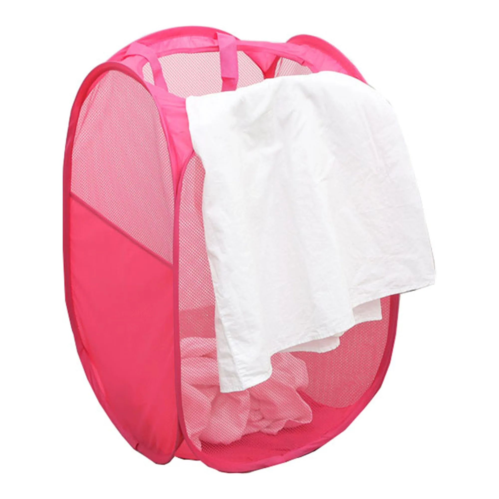 Durable Handle Collapsible Mesh Laundry Basket 23