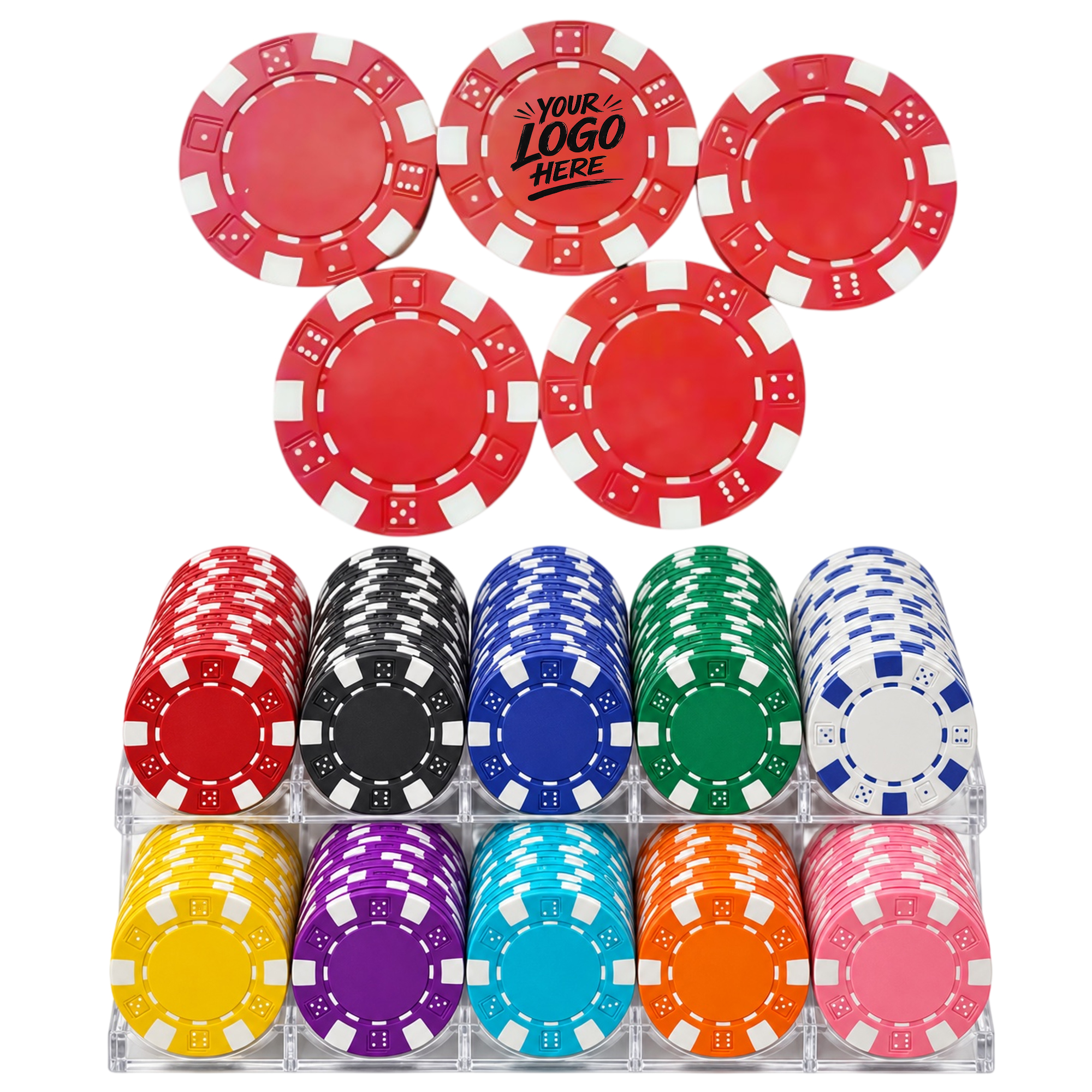 Golf Poker Chip Ball Marker With Iron Insert 2