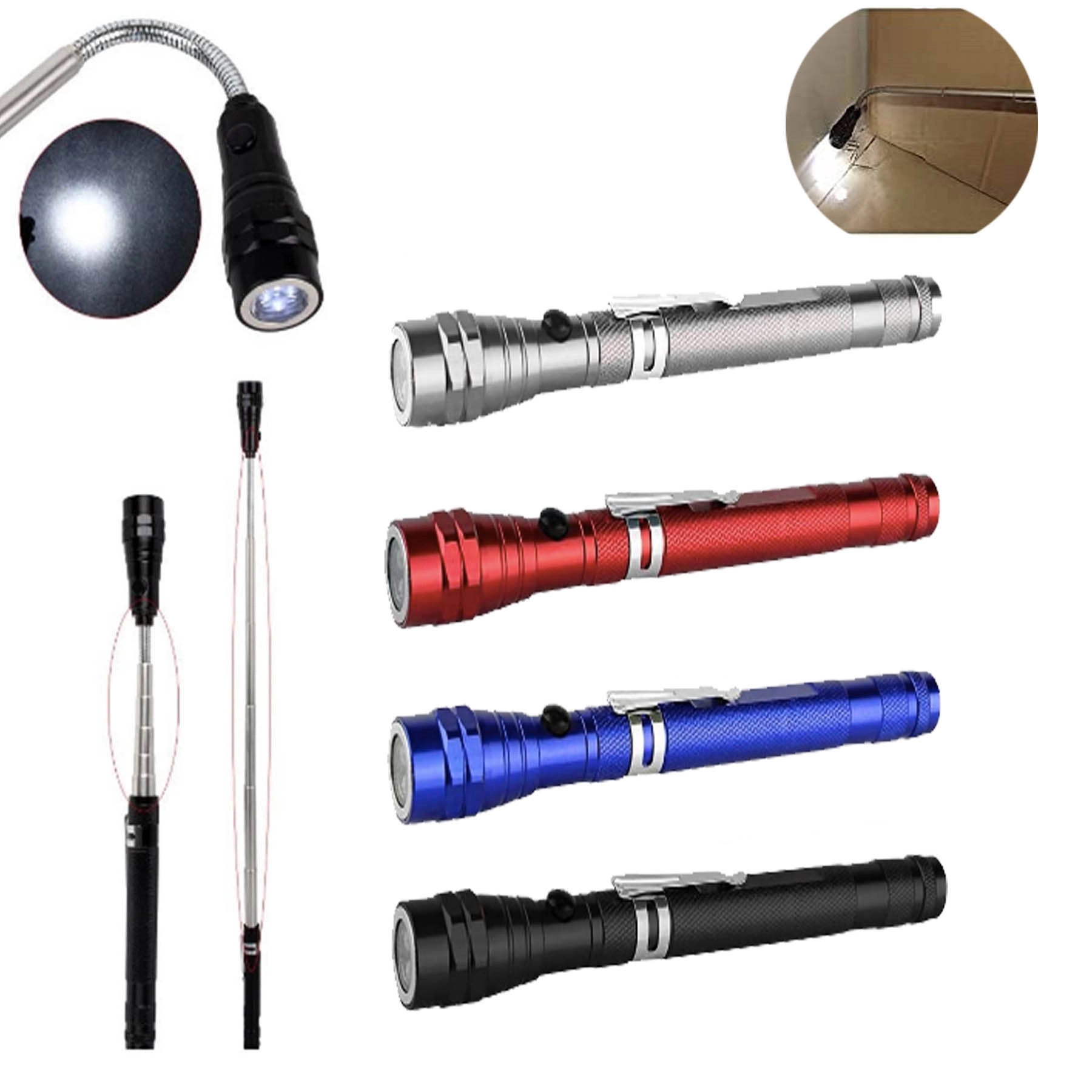 Portable LED Telescopic Flexible Extensible Flashlights