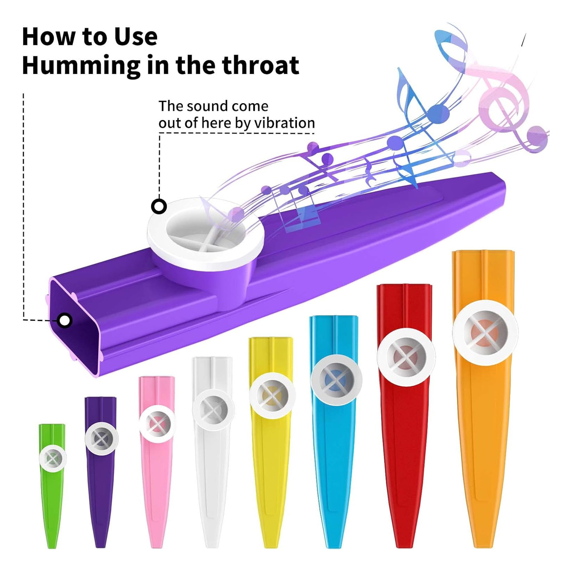 Plastic Kazoos for Music Class, Party, or Events 5