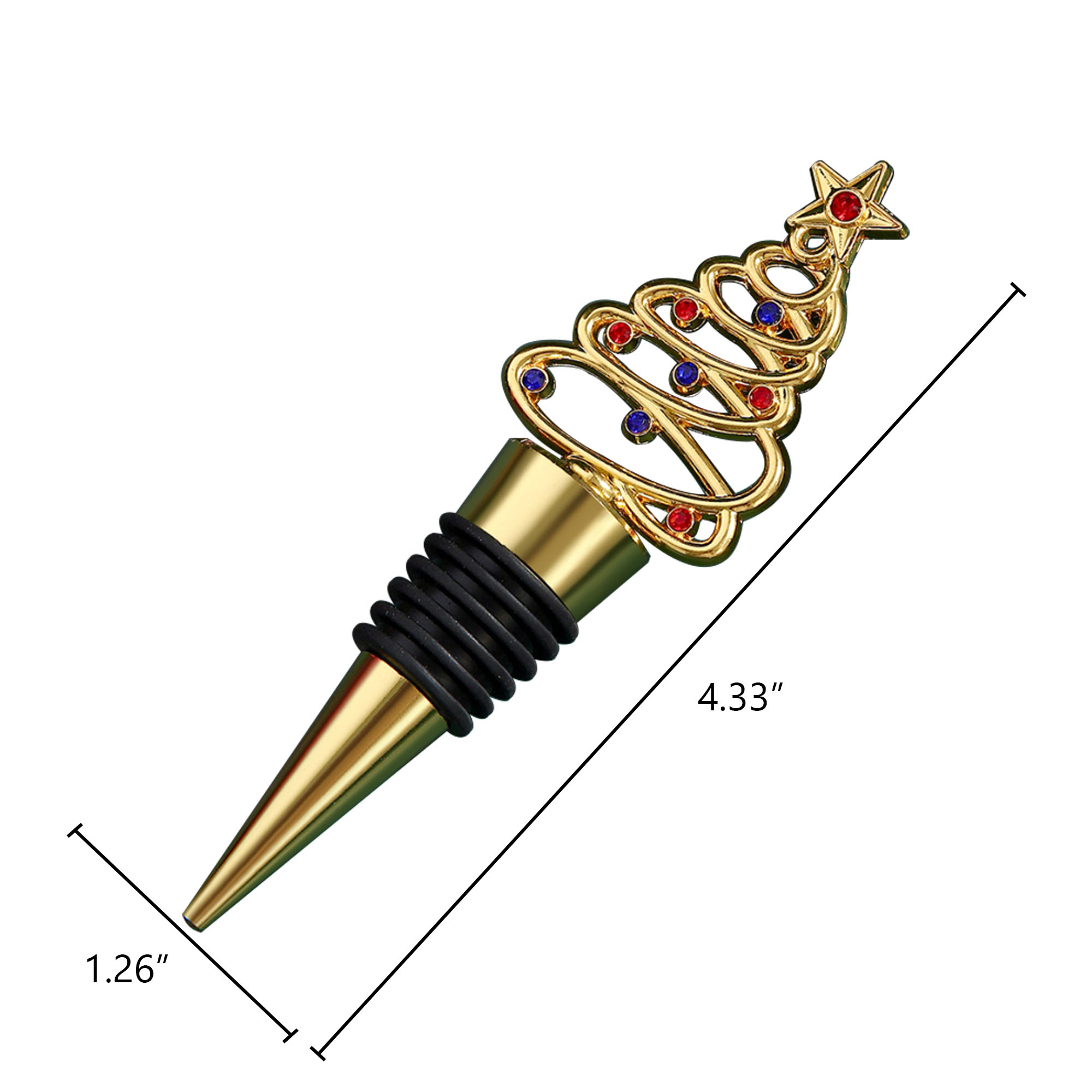 MOQ250 Christmas Tree Wine Stopper 5