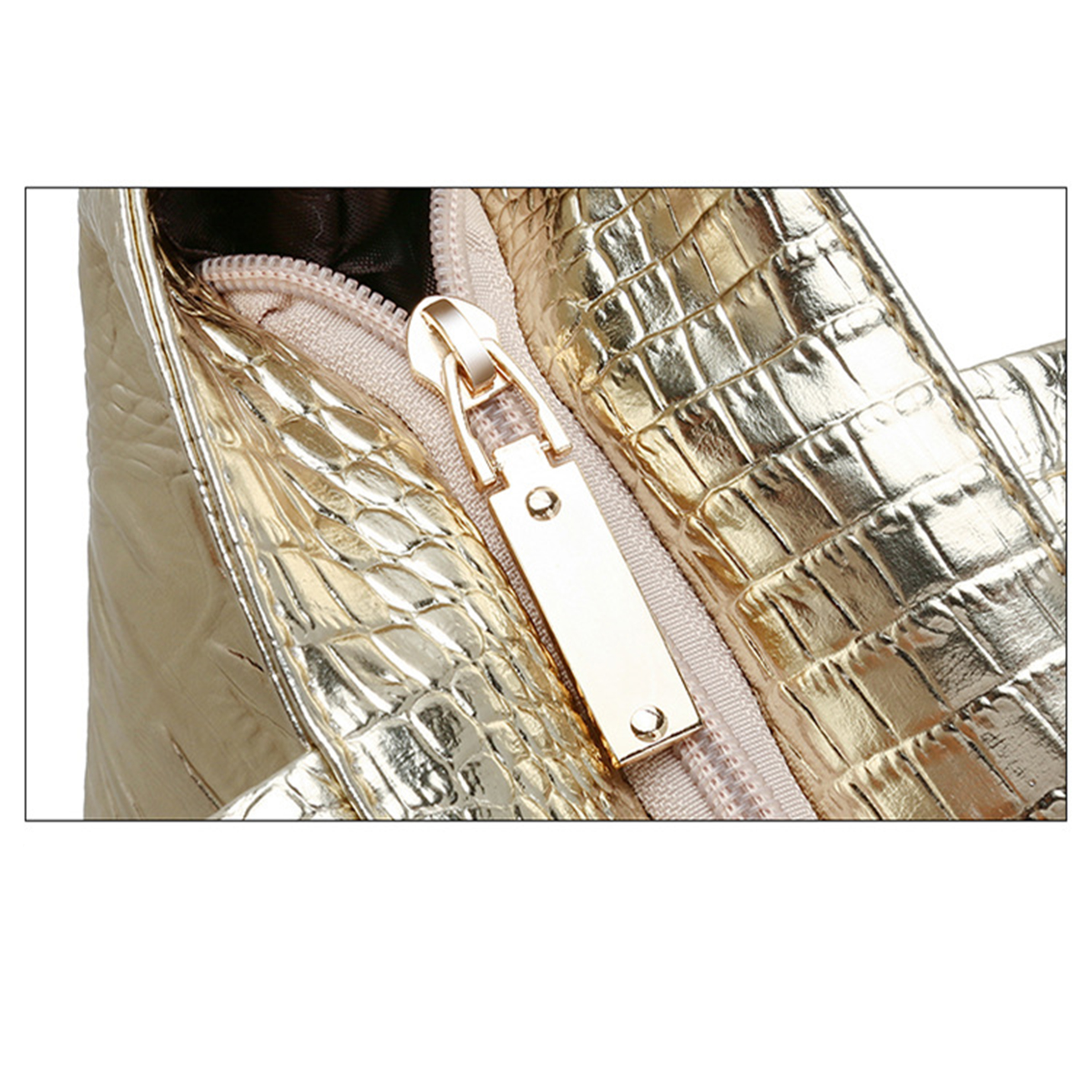 Elegant Croc-Embossed PU Handbag for Daily Use 7