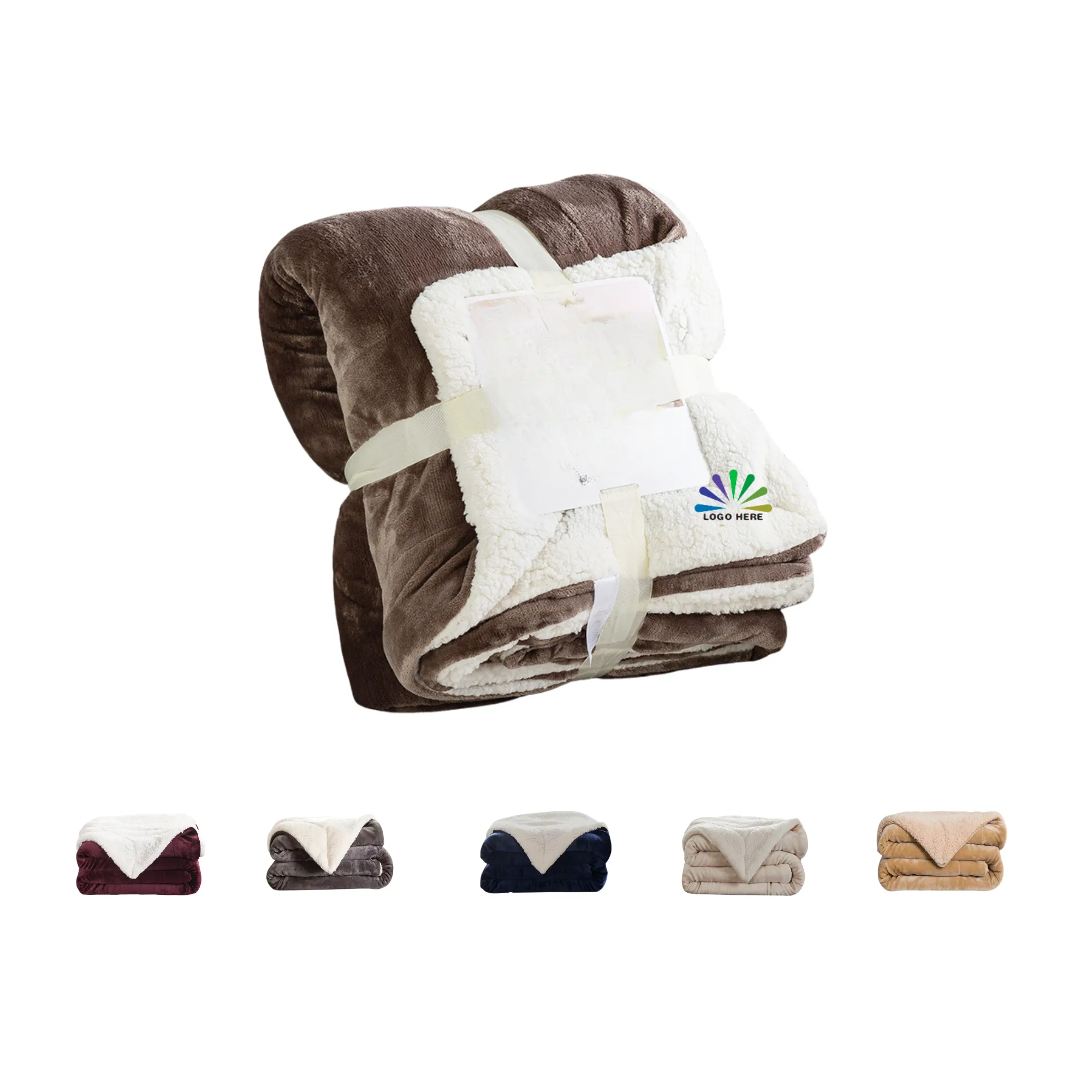 MOQ 50 Pieces Autumn - Winter Thickened Nap Office Blanket 4