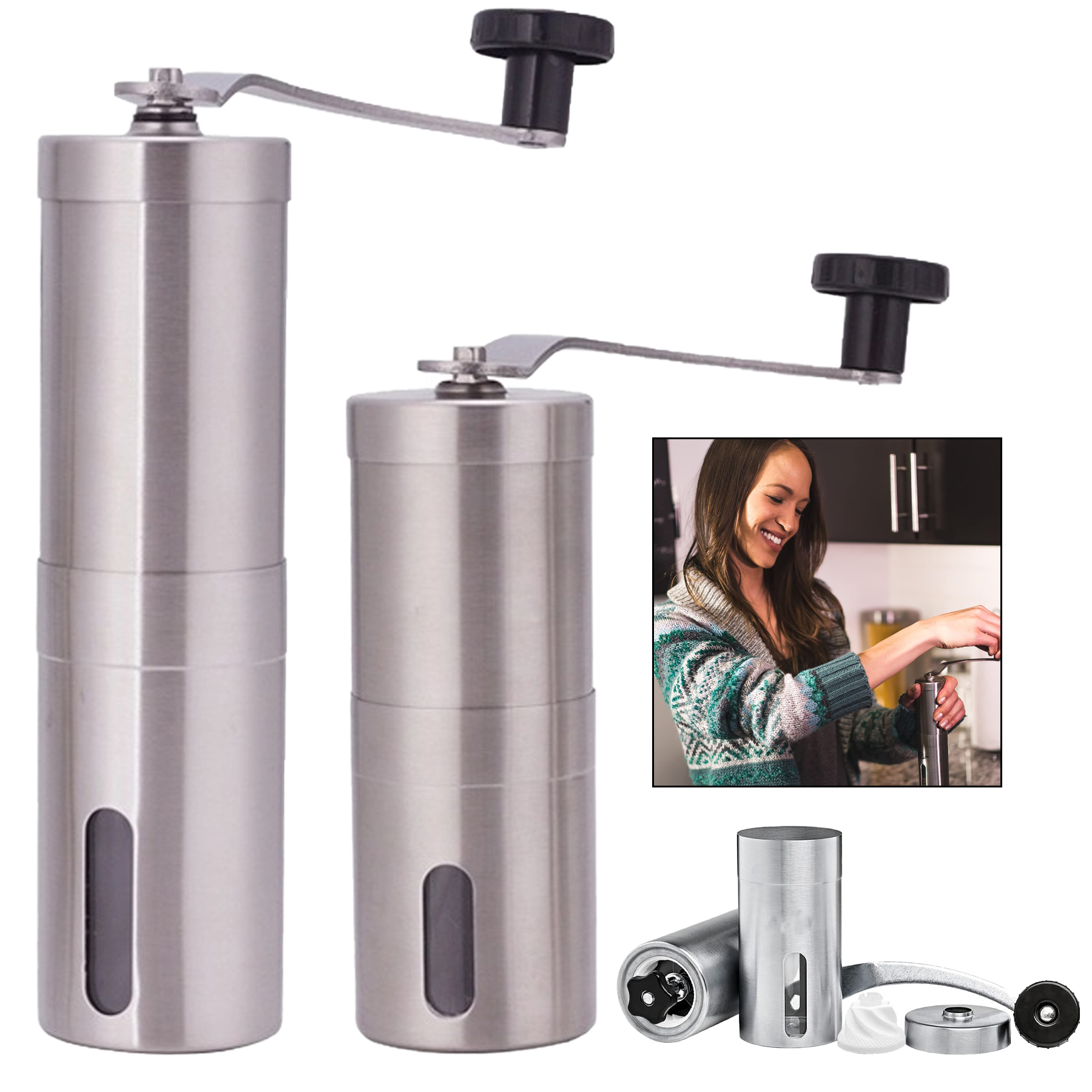 Stainless Steel Manual Coffee Grinder 5