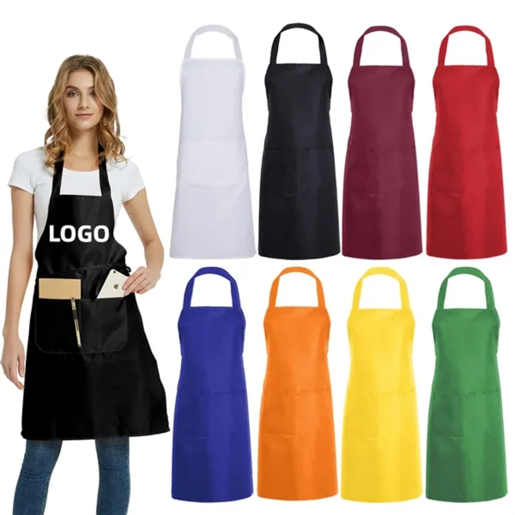 Classic Kitchen Apron w/2 Pockets
