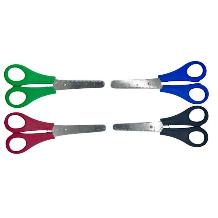 Blunt Tip Ruler Scissors - 5" Assorted 3