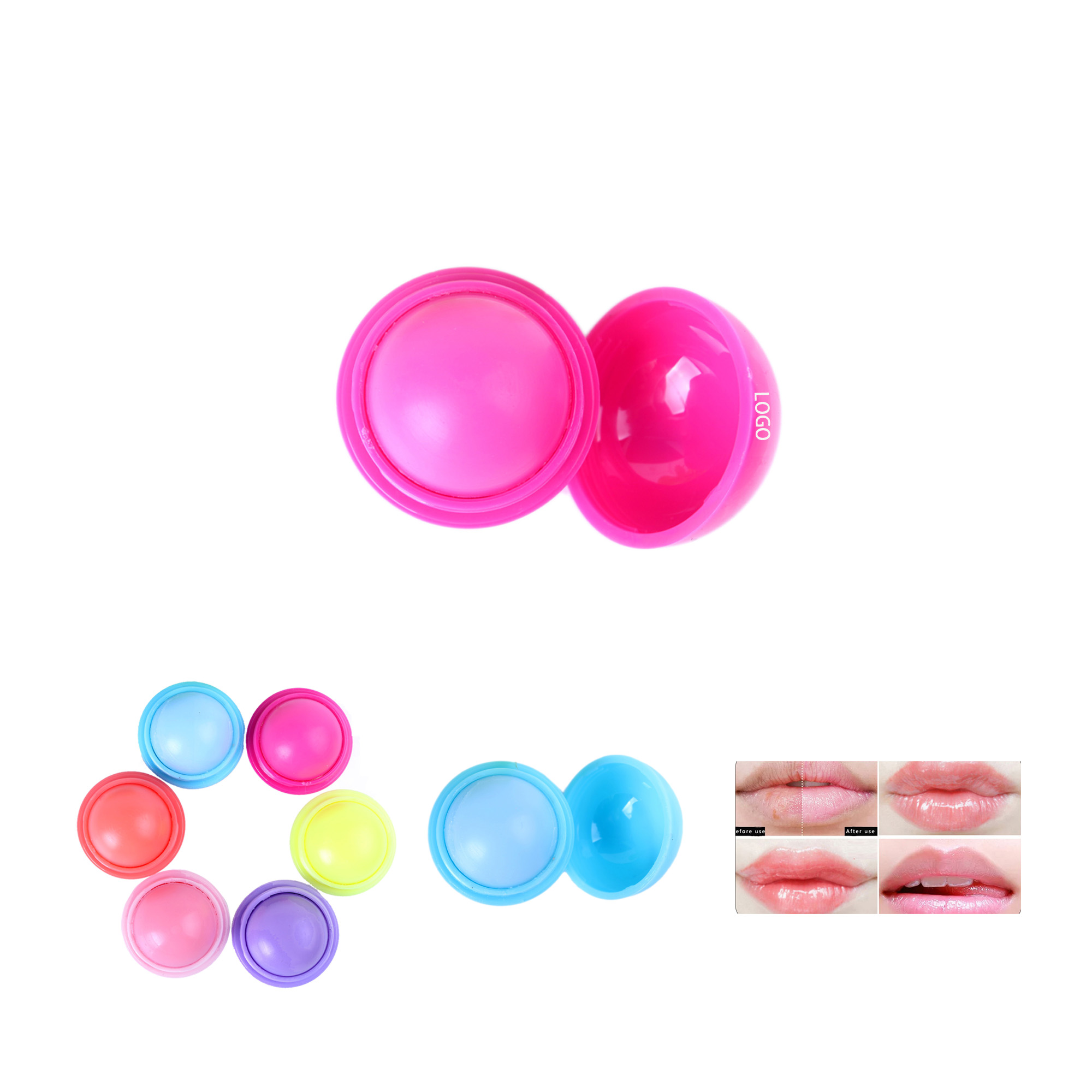 Natural Round Scented Lip Balm Moisturizer