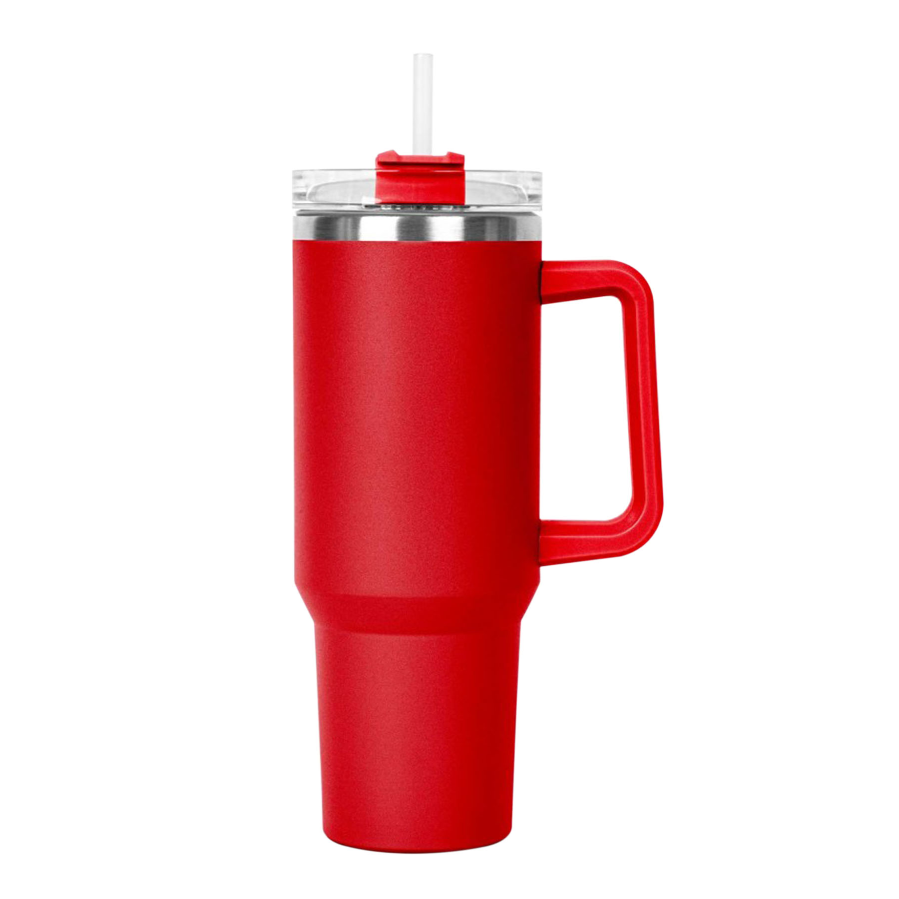40 OZ. S/S Travel Handle Mug w/ Twist Closure Straw Lid 24