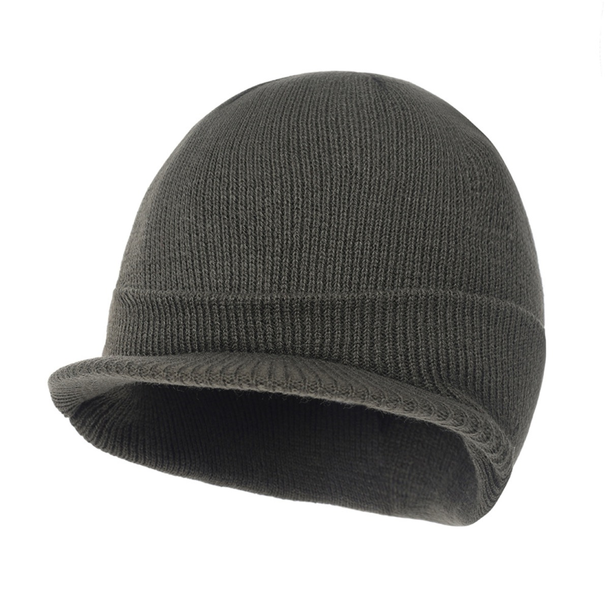Classic Men's Knit Beanie with Brim for Cold Weather 14
