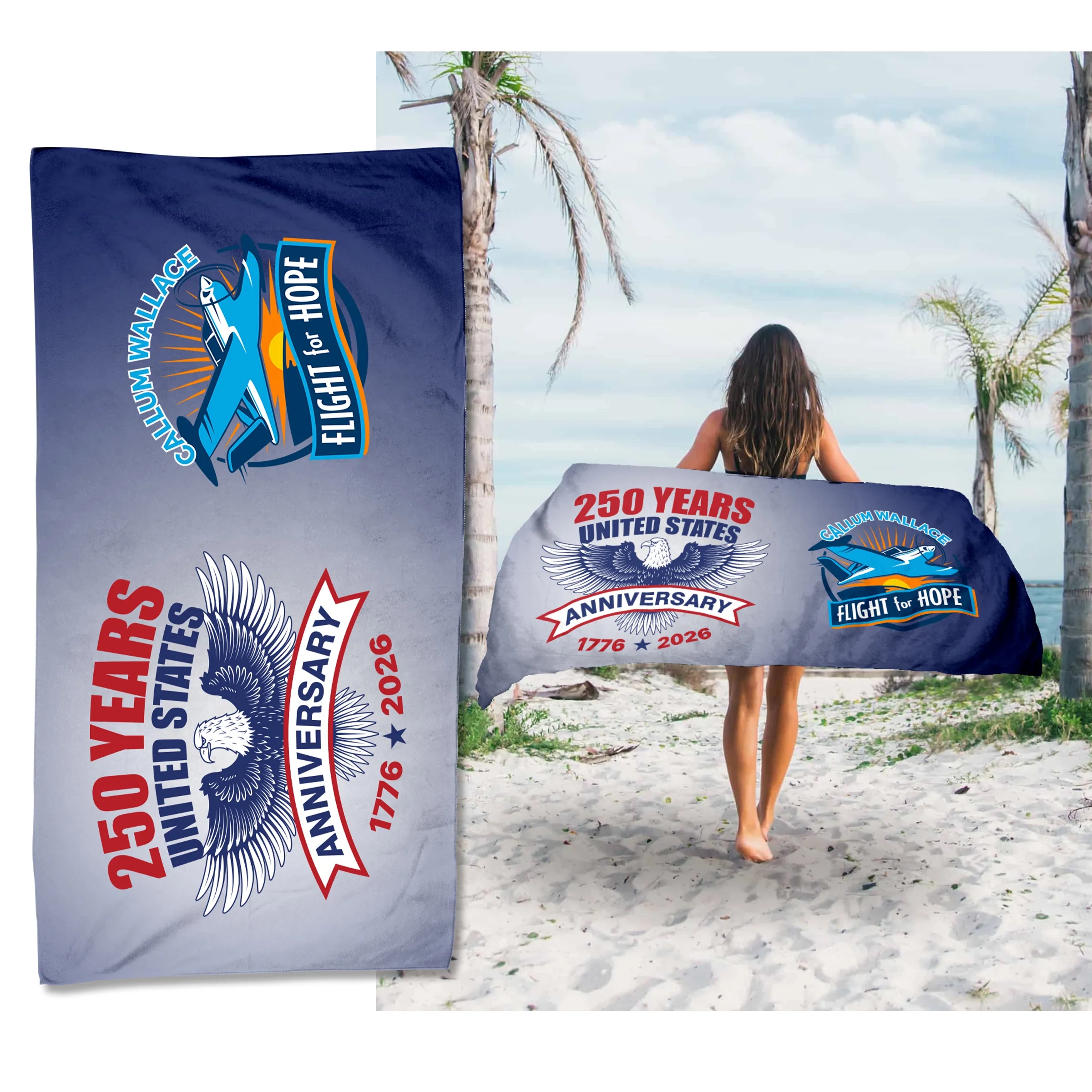 Patriotic Beach Towel