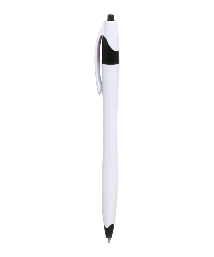 Union Printed, "Elegant" Clicker Pen - White Barrels