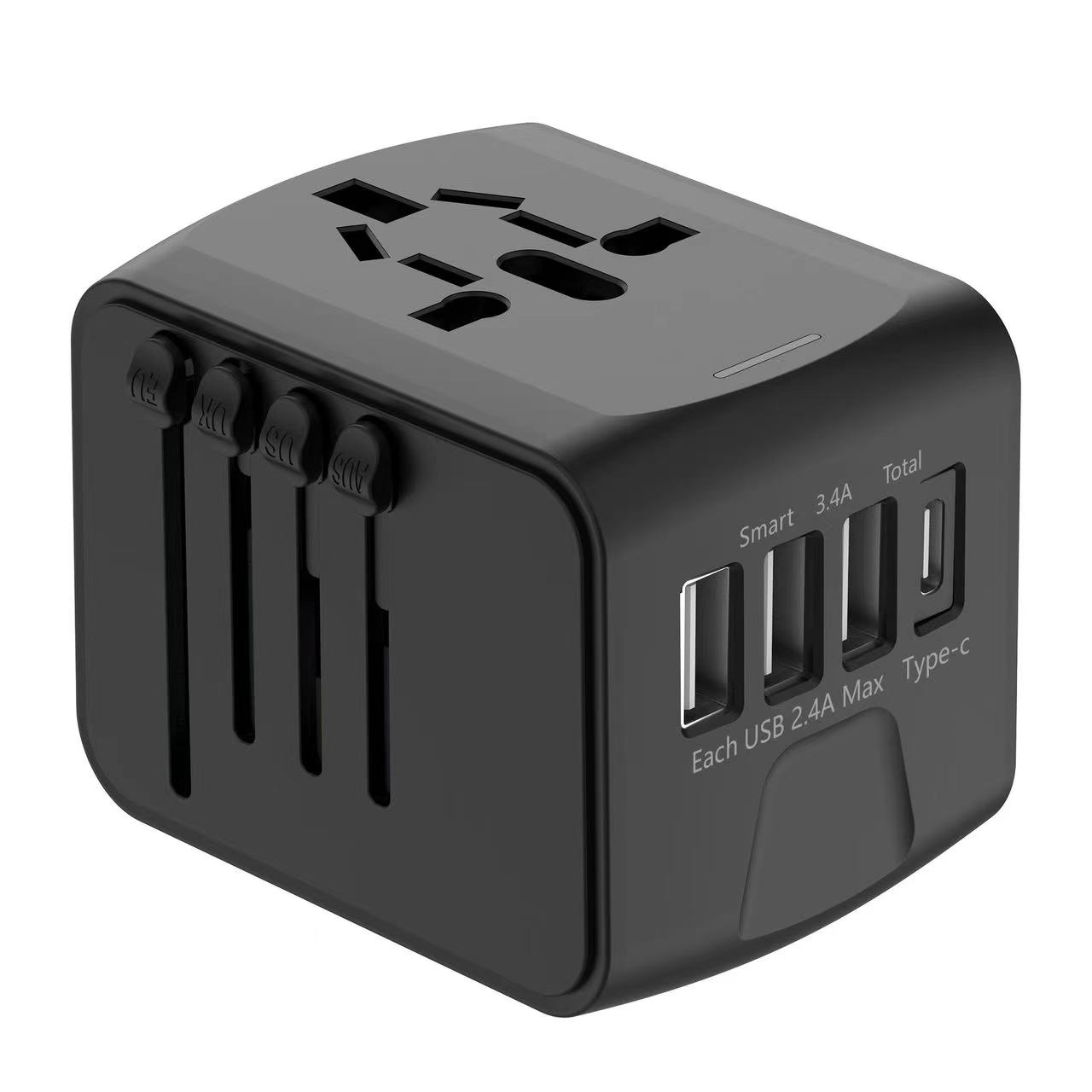 Plastic Universal Adapter With Usb & Type-C Ports 9