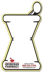 Mini Memo Board Shape - 5x8.5 Laminated - MORTAR & PESTLE - 14 pt.
