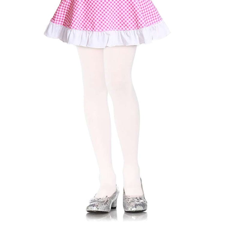 Girls' Winter Tights - White Large 3