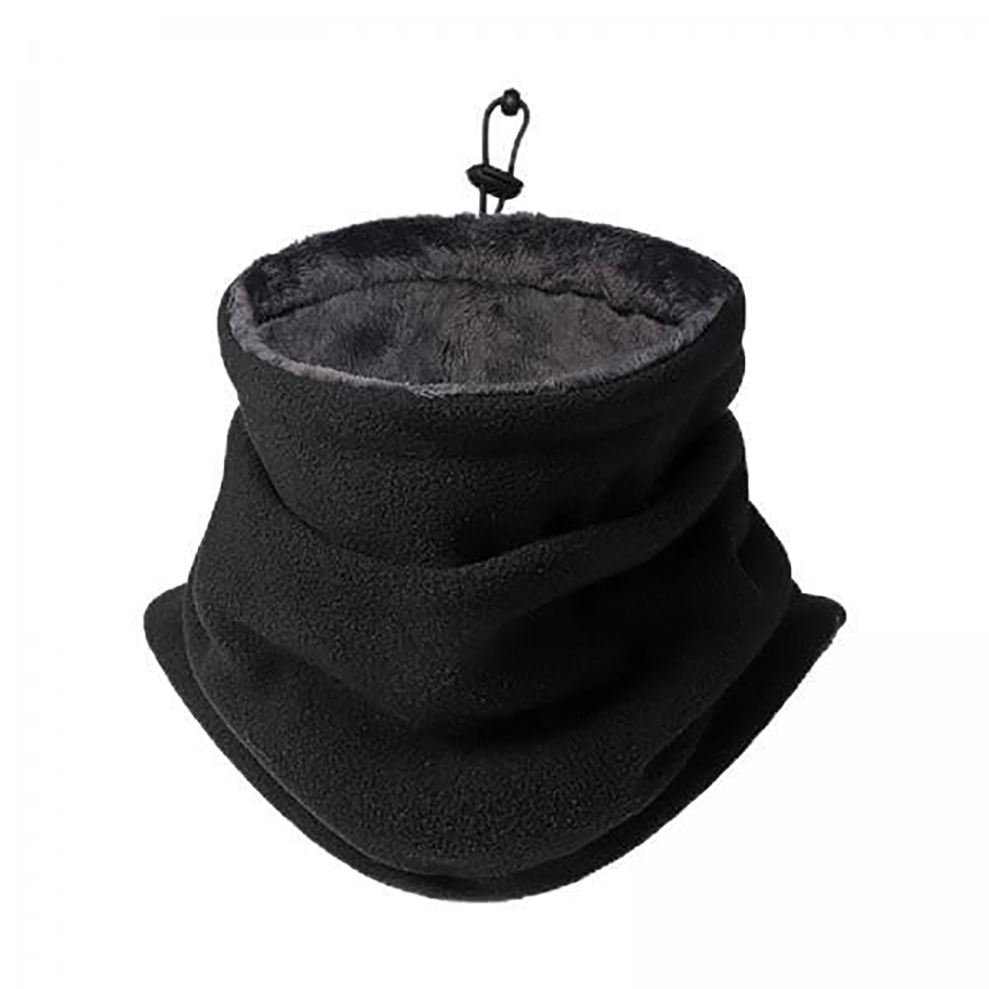 Adjustable Fleece Neck Warmer with Drawstring 11