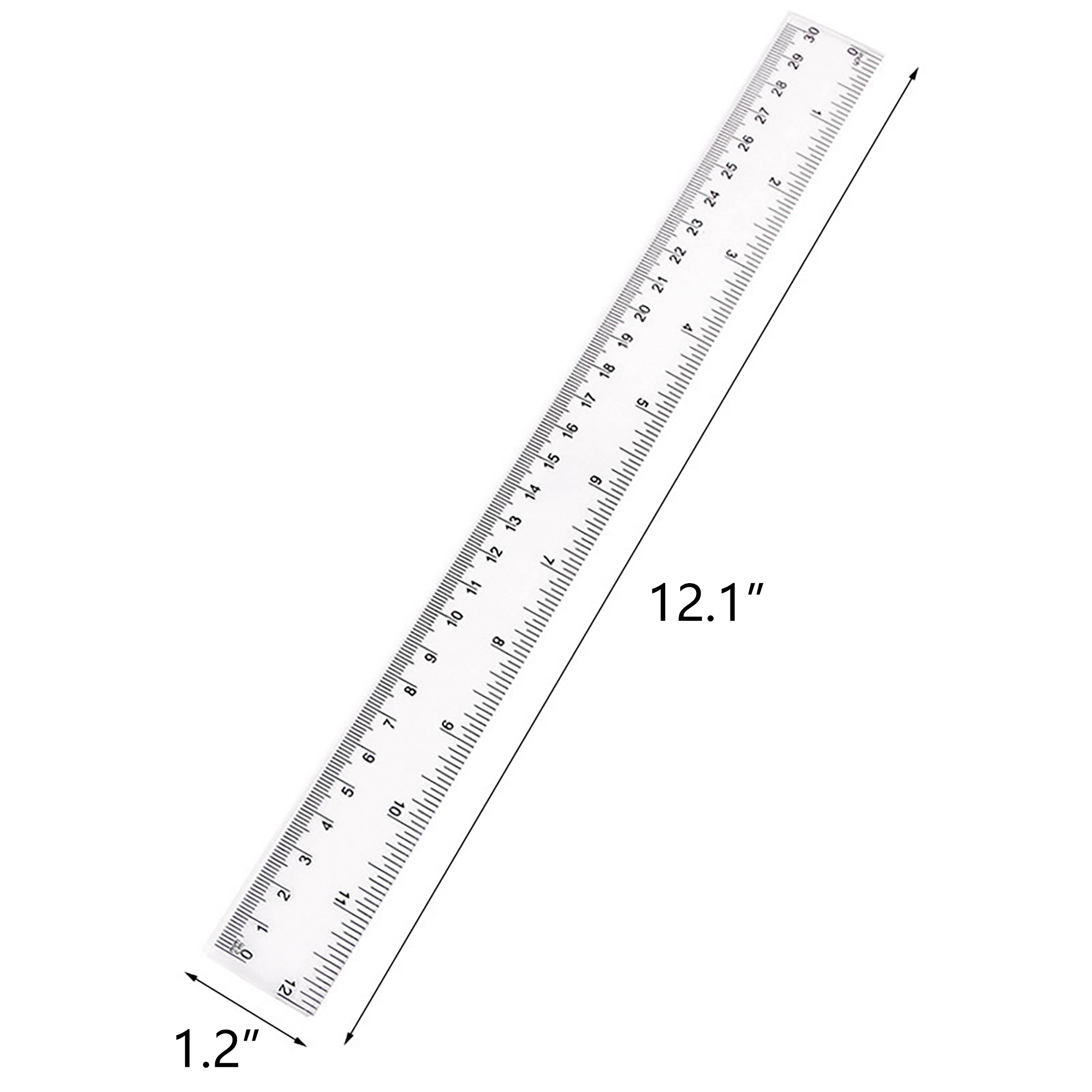 8 Inch Clear Plastic Ruler Straight Measuring Tool 11